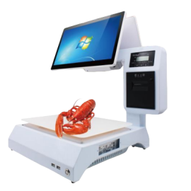 Aclas Windows All-Metal Right-Side Printer 15.6-inch Dual Screen Smart AI Electronic Scale