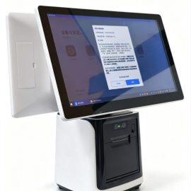 Zhongding Windows Single/Dual Screen 15.6-inch White-Black Square Box POS Terminal with Built-in Printer