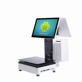 Aclas Windows Aluminum Alloy 15.6-inch AI POS Terminal with Dual Printers (Receipt + Label)